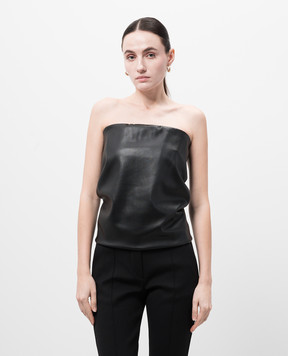 Max Mara Sportmax Чорний топ LINDSEY з кристалом LINDSEY