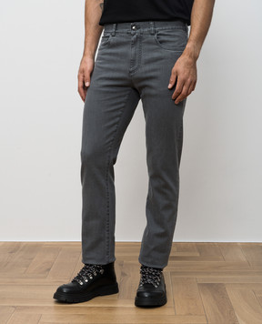 Canali Серые джинсы с логотип патч PD0001891719