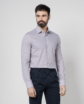 Canali Біла сорочка у клітинку GD03183XA1