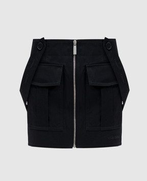 Off-White Чорна спідниця-карго з вишивкою логотипа OWCY001F24FAB001