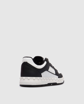 Valentino Чорні шкіряні кросівки Freedots Low 6Y2S0H43RDG