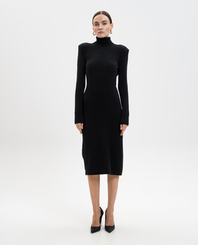 Tom Ford Чорна сукня міді з кашеміру ACK545YAX437
