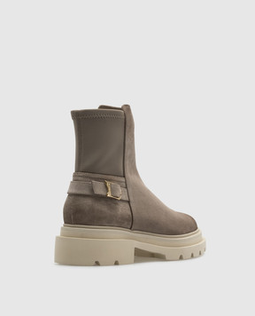 Santoni Серые замшевые ботинки WTEI71104GOMTHIO