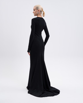 Ann Demeulemeester Чорна сукня максі B0011347FA045