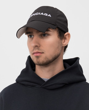 Balenciaga Чорна кепка з вишивкою логотипа 8343994F2B7