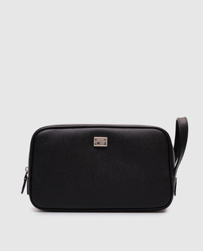Dolce&Gabbana Чорний шкіряний несесер з логотипом BT3310BG662