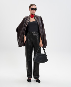 Magda Butrym Чорні шкіряні штани LEATHER18PANTS211725