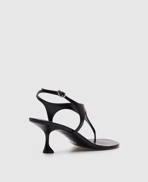 PROENZA SCHOULER Черные кожаные глянцевые босоножки SH252042AL004A