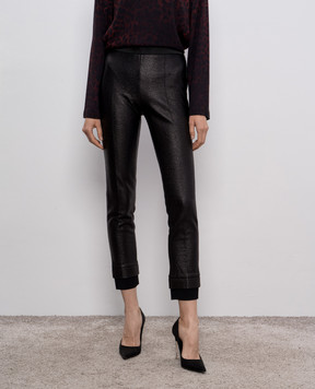 Cedric Charlier Черные брюки из шерсти A03049028