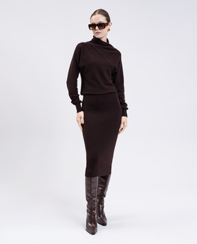 Tom Ford Коричнева спідниця з кашеміром GCK247YAX930