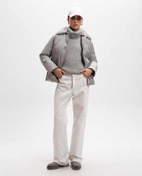 Woolrich Серый свитер с шерстью со съемным воротником CFWWKN0297FRUF0749