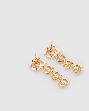 Dolce&Gabbana Золотисті сережки з логотипом DG WEP6L8W1111