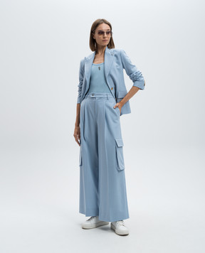 AMIRI Голубые брюки карго с шерстью AWSUAP1001