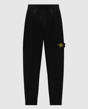 Stone Island Чорні джогери з нашивкою логотипа 811560920