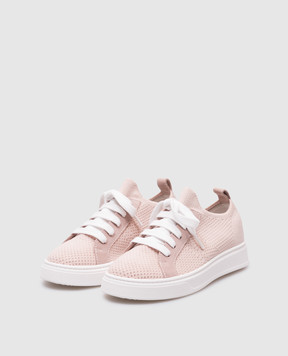 Brunello Cucinelli Детские розовые кеды BZ8351G417