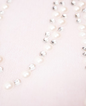 Dondi Розовый плед из шерсти с кристаллами Swarovski и бусинами H0000210008