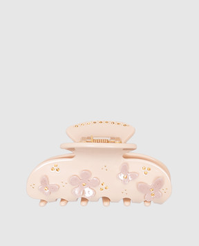 Emi Jay Бежевий затискач для волосся Sweetheart з кристалами Swarovski з аплікацією PINKANGELFOOD
