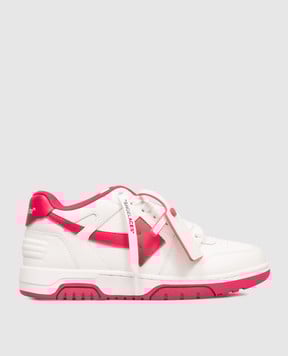 Off-White Белые кожаные кроссовки Out Of Office W259F5L001
