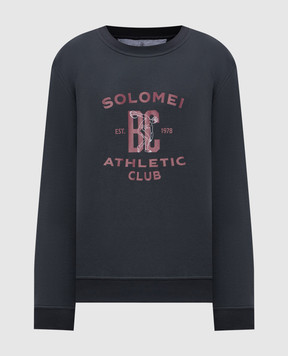 Brunello Cucinelli Сірий світшот з принтом MW8633380G