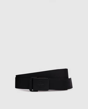 Stone Island Чорний ремінь з емблемою логотипа K1S159300948S0073