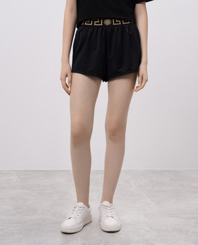 Versace Черные шорты Greca 10036901A11119