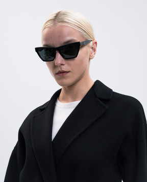 Saint Laurent Чорні сонцезахисні окуляри M103 з монограмою 690920Y9956