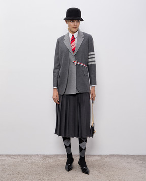 Thom Browne Серый жакет из шерсти и кашемира FBC938CF0666