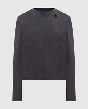 Brunello Cucinelli Сірий двобортний жакет з вовни MA5542174