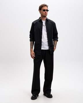 Ann Demeulemeester Белая футболка с принтом Echoes 2402MJTS0236FA206
