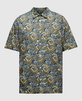 A.P.C Рубашка Ross цвета хаки в принт COGXQH12541
