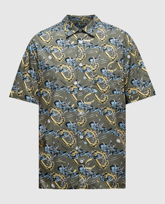 Ross khaki shirt with print