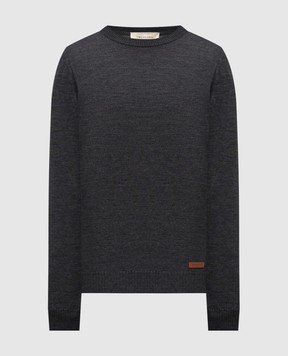 Trussardi Серый меланжевый джемпер из шерсти M0058000007NMK605K02