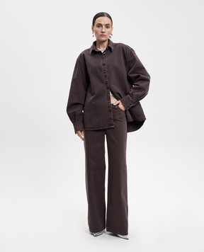 Magda Butrym Коричнева джинсова сорочка DENIM01SHIRT301725