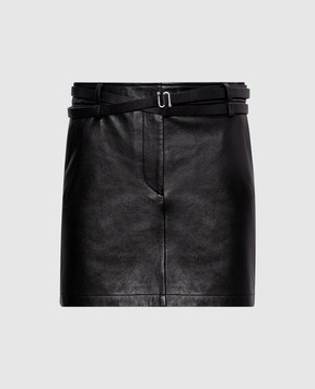Max Mara Sportmax Чорна спідниця PATTO зі шкіри PATTO