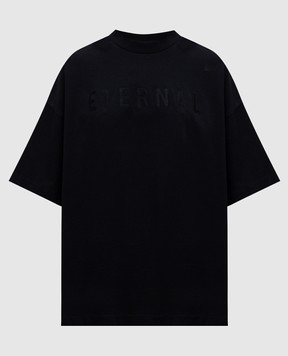 Fear of God Черная футболка с вышивкой FGE2505101HWJw