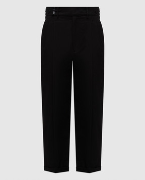 Dolce&Gabbana Чорні штани з відворотами GP11LTFU6X8