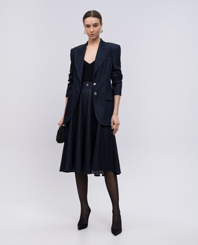 Dolce&Gabbana Синяя юбка джинсовая миди с логотипом F4C7ODG8MR3