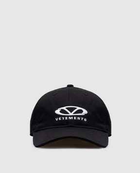 Vetements Черная кепка с вышивкой логотипа UA66CA100B