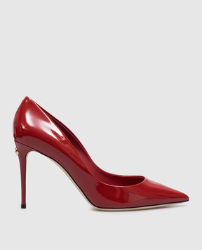 Dolce&Gabbana Красные кожаные лакированные туфли с логотипом DG CD1657A1471
