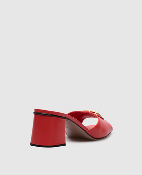Valentino Красные кожаные мюли SLIDE 6W0S0MH7DSH