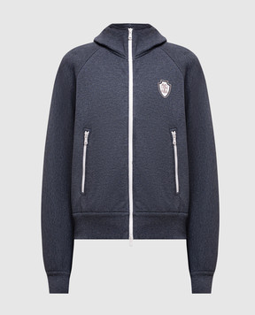 Brunello Cucinelli Серая спортивная куртка с логотипом логотип MG927VD106