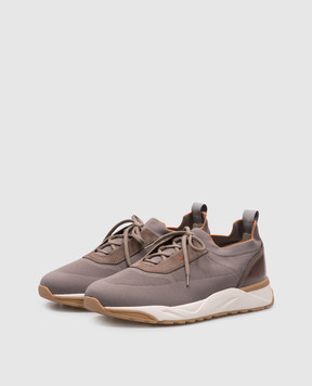 Santoni Коричневий снокери FLIN з логотипом MBIO21601BICCHOD
