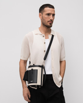 Dolce&Gabbana Бежевая сумка с леном BM2506A9B64
