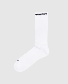 Vetements Білі шкарпетки з логотипом UA66SO100Wm