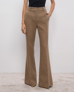 Ermanno Scervino Коричневі штани кльош з вовною D476P327GVP