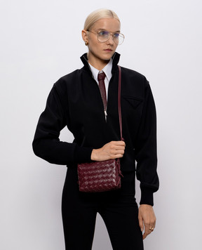Bottega Veneta Бордова шкіряна сумка Loop 723547V1G11