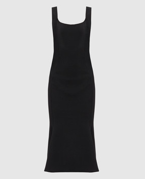 Ermanno Scervino Чорна сукня міді D442Q749KIK
