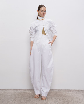 Max Mara Sportmax Белые штаны UMANO с высокой посадкой UMANO