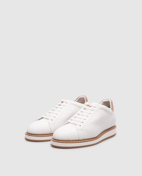 Pini Parma Белые кожаные кроссовки SNEAKBCO