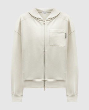 Brunello Cucinelli Бежевая спортивная куртка с цепочкой мониль MP827HA706